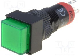 V10F-11Z-G, Переключатель: кнопочный, Пол: 2, SPDT, 0,5A/250ВAC, 1A/24ВDC, IP40