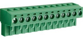 CTBP9208/12, Съемная клеммная колодка, 5.08 мм, 12 вывод(-ов), 28AWG до 14AWG, 1.5 мм², Зажим, 15 А