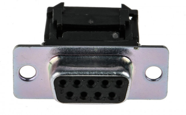 9 Way Right Angle Cable Mount D-sub Connector Socket, 2.77mm Pitch