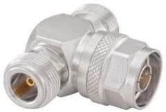 53S301-K00N5, RF Adapters - Tee Type N Jack/Jack/ Plug T-Adapter