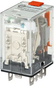 Releon Миниатюрное силовое реле; 1 перекидной контакт 16А (~ 230В AC) блокируемая кнопка проверки + светодиод RP531823005