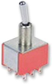 1M34T1B5M1QE, Рычажный переключатель, (Вкл.)-Выкл.-(Вкл.), 3PDT, Без Подсветки, Серия 1M34, Панель, 5 А