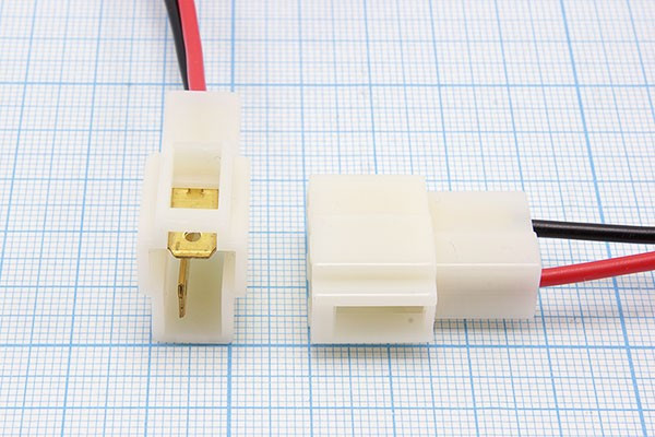 Кожух для клемм универсальный, штекер 6.3x0.8мм + гнездо 6.4x0.8мм, UH-2P; №15379 клемма кожух универс \шт6,3x0,8+ гн6,4x0,8\\UH-2P