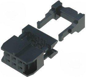 T812-1-06, Вилка, IDC, "мама", PIN: 6, IDC, на шлейф, 1,27мм, позолота, Конф: 2x3