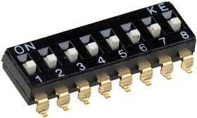 L-KLS7-KL-08-N-00, для SMD-монтажа, с выступающим движком / SWD4- 8 (DT-08L) (SDMX-8-X) KLS7-KL-08-N-00