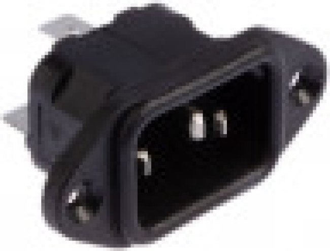 PX0580/63, Разъем питания AC, гнездо, "папа", 10А, 250ВAC, IEC 60320, C14 (E)