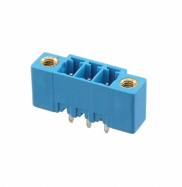 TBP02R2W-381-03BE, Pluggable Terminal Blocks Terminal block, pluggable, w screw lock, 3.81, receptical, 3 pole, blue