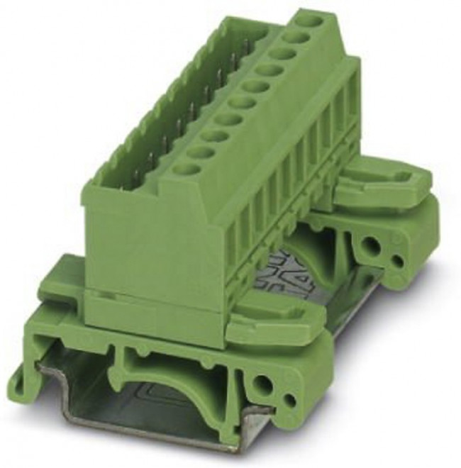 UMSTBVK 2,5/12-G-5,08, Клеммная колодка на DIN рейку, 12 вывод(-ов), 24 AWG, 12 AWG, 2.5 мм², Винт, 12 А