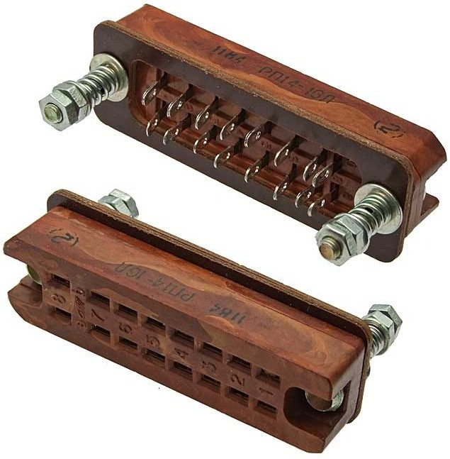 РП14-16-Л розетка, Соединитель низкочастотный, прямоугольный, внутреннего монтажа, год 91 РП14-16-Л розетка, Соединитель низкочастотный, прямоугольный, внутреннего монтажа, год 91