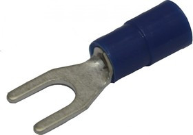 Вилочный изолированный наконечник с нейлоновой манжетой RNE-425 Синий НУ=100шт 6600425