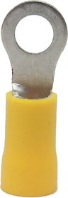 ROV-506 Наконечник кольцевой изолированный с ПВХ манжетой 4.6...6.6мм2/М5/Жёлтый (упак=100шт)