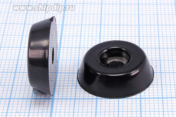 RL-SR-18x15x5, Ножка приборная коническая, армированная шайбой, ø18мм, высота 5мм; №15721 ножка прибор 18x 5\h- 2/отв 4,0\резин\конус\