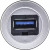 09454521902, Гнездо USB 3.0 A/A 22мм IP20 Цвет серебристый Серия har-port
