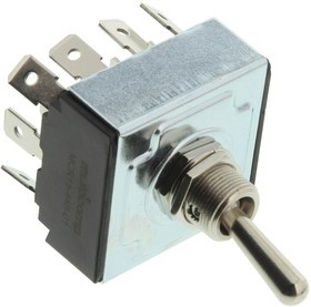 MCR13-44B-01, Рычажный переключатель, Вкл.-Вкл., 4PDT, Без Подсветки, Панель, 16 А