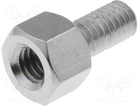 TFM-M4X5/DR216, Дистанцирующая стойка с резьбой, 5мм, Внутр.резьба: M4, латунь