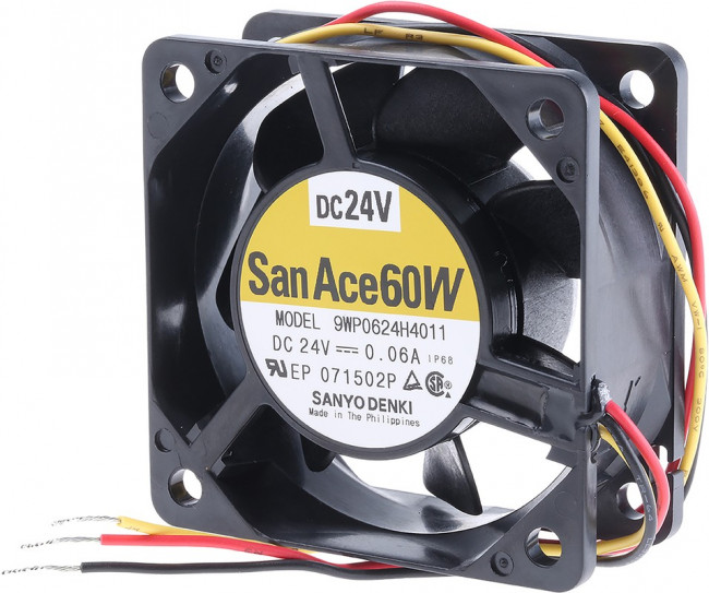 9WP0624H4011, DC Fans DC Axial Fan, 60x60x25mm, 24VDC, 18.7CFM, Splash Proof, Ribless, Tach, IP68 9WP0624H4011, DC Fans DC Axial Fan, 60x60x25mm, 24VDC, 18.7CFM, Splash Proof, Ribless, Tach, IP68