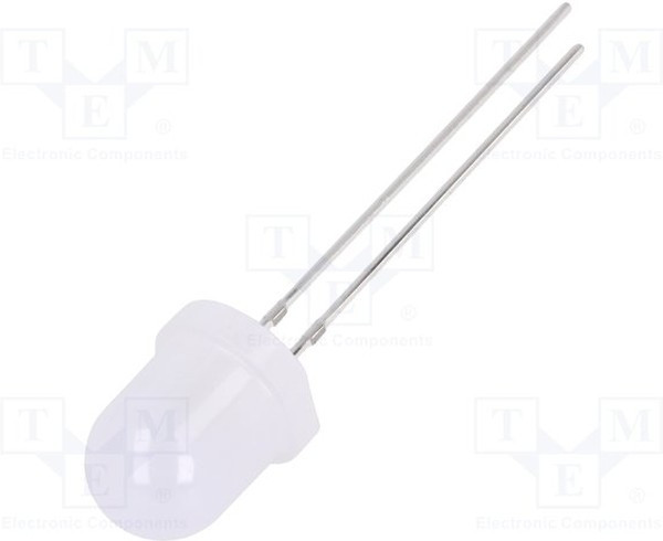 OSW5DK8132A, LED; 8mm; white cold; 5800?7000mcd; 30°; Front: convex; 2.9?3.6V