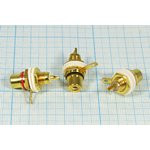 Гнездо RCA на панель с изолятором, белое в золоте, № 112 W гн RCA \пан изол\Au\бел\\[тюльпан]\с изол