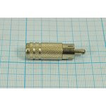 Переходник штекер RCA на гнездо 3.5моно, в металле, № 2975 шт RCA-гн 3,5моно\переходник\ \\мет\Ni\\