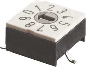 P60AS701, 10 Way Surface Mount DIP Switch SPST, Rotary Flush Actuator