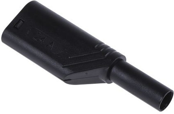 934099100-, Black Male Banana Plug, 4 mm Connector, Screw Termination, 24A, 1000V, Nickel Plating 934099100-, Black Male Banana Plug, 4 mm Connector, Screw Termination, 24A, 1000V, Nickel Plating