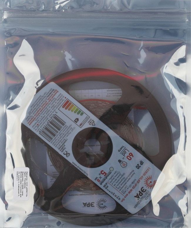 Светодиодная лента ЭРА LS2835 -60LED-IP20-WW-eco-5m Б0035587 Светодиодная лента ЭРА LS2835 -60LED-IP20-WW-eco-5m Б0035587