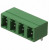 1836202, Pluggable Terminal Blocks 4 Pos 5.08mm pitch Through Hole Header