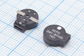 Звонок магнитоэлектрический с выходом звука вбок SMD 9x3мм, 3.6В, 16 Ом, 2.73кГц, -40~+85C; SMDбок з