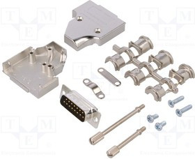 MHDM35-15-DBP-K, Разъем D-Sub; PIN: 15; вилка; "папа"; угловой; пай