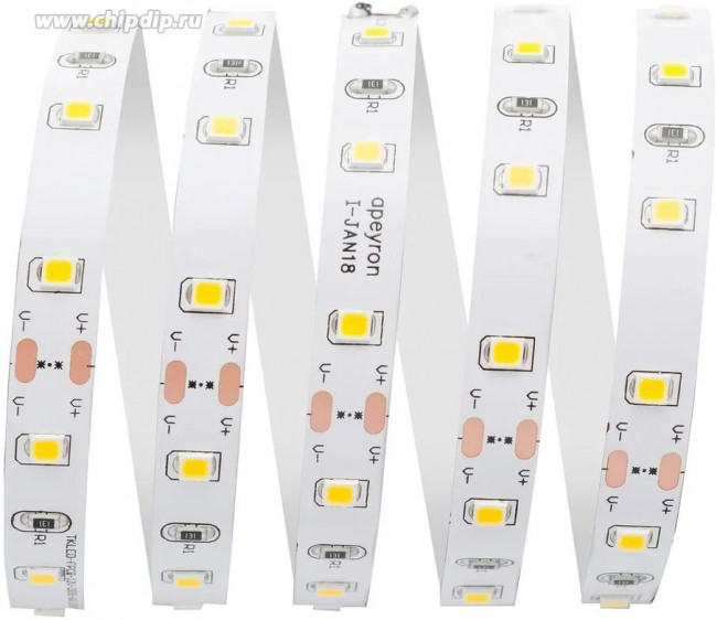 00-339 Светодиодная лента 24В, 14,4Вт/м, smd5050, 60д/м, IP20, 800Лм/м, подложка 10мм, 5м, 4000К.