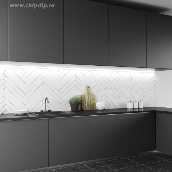 00-339 Светодиодная лента 24В, 14,4Вт/м, smd5050, 60д/м, IP20, 800Лм/м, подложка 10мм, 5м, 4000К.