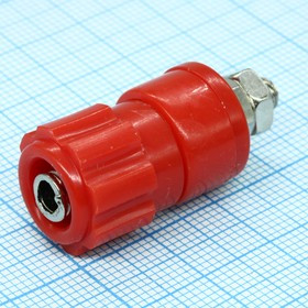 BP-122-R-EN, (Гнездо на панель), Гнездо на панель BANANA Jack красное