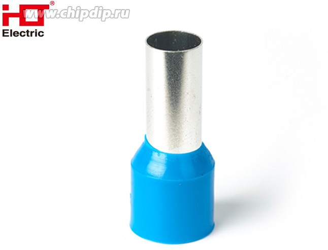 Наконечник-гильза Е16-12 Ншви 16мм² с изолированным фланцем штырьевой втулочный синий (уп./100 шт) 084-04-30/084-04-030 HLT