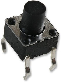 1301.9304, Тактильная кнопка, LPH, Top Actuated, Сквозное Отверстие, Round Button, 160 гс, 50мA при 12В DC 1301.9304, Тактильная кнопка, LPH, Top Actuated, Сквозное Отверстие, Round Button, 160 гс, 50мA при 12В DC