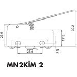 MN2KIM2, Микропереключатель 10А 250VAC с лапкой