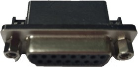 15 Way Right Angle Panel Mount D-sub Connector Plug, 2.77mm Pitch