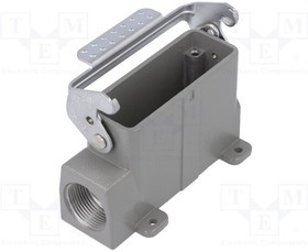 D16A-SF-1L-PG21, Корпус: для разъемов HDC, размер D16A, с защелкой, угловой, PG21
