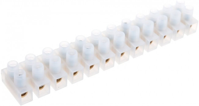 Колодка клеммная винтовая, линейка 12 штук, полиамид LD225-3A 32381