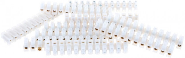 Колодка клеммная винтовая, линейка 12 штук, полиамид LD225-3A 32381