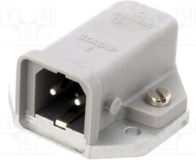 STASAP-2B, Разъем: прямоугольный, ST, гнездо, "папа", PIN: 2, луженые, IP54, 16А STASAP-2B, Разъем: прямоугольный, ST, гнездо, "папа", PIN: 2, луженые, IP54, 16А