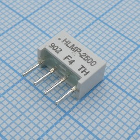 HLMP-2500, Светодиодный модуль 1хLEDх8,89х3,81мм/ зеленый/ 572нм/5-25мкд/белый матовый