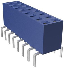 76342-305LF, Dubox®, Board To Board Connector, Receptacle, Vertical, Through Hole, Top Entry, Double Row , 10 Positions, 2.54mm (0.100in) Pi