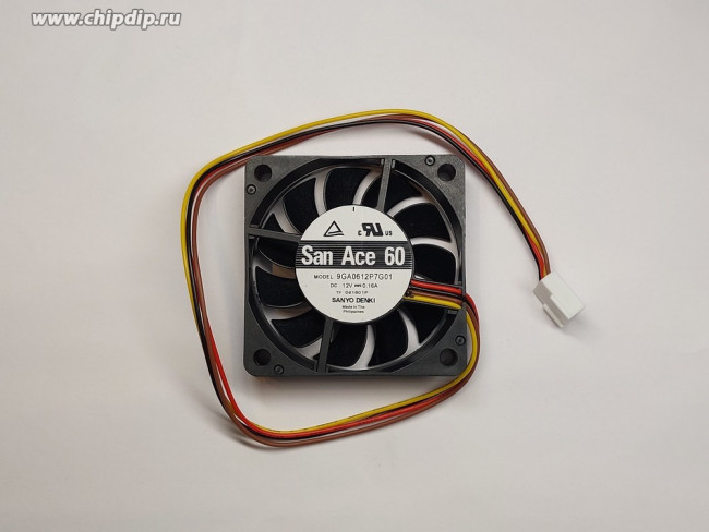 Вентилятор Sanyo Denki San Ace 60 9GA0612P7G01 12V DC 0.16A 60X15mm 4pin