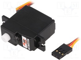 POLOLU-1046, Двигатель: сервомеханизм, 4,8-6ВDC, mini, аналоговый, 17г, нейлон POLOLU-1046, Двигатель: сервомеханизм, 4,8-6ВDC, mini, аналоговый, 17г, нейлон