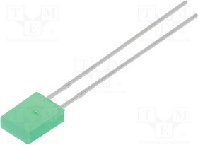 SSL-LX2573GD, LED; rectangular; 2x5x7mm; green; 10mcd; 110°; Front: flat; 20mA