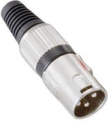 PS000230, Аудио разъем XLR, 3 контакт(-ов), Штекер, Монтаж на Кабель, Контакты с Покрытием из Серебра