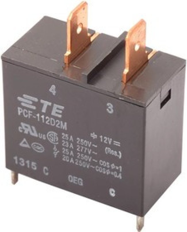 PCF-112D2M, Реле 1 замык. 12VDC, 25A/277VAC SPST-NO (OBSOLETE!)