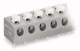 PCB terminal, 3 pole, pitch 7.5 mm, AWG 20-12, 24 A, push-in cage clamp, gray, 804-303