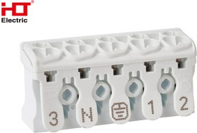 081-32-030, Клемма пружинная соединительная КСП5-3L+N+PE, 16A HLT 081-32-030, Клемма пружинная соединительная КСП5-3L+N+PE, 16A HLT