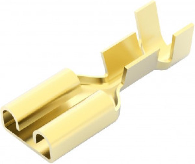 42281-1, Quick Disconnect Terminal 14-18AWG Brass RCP 19.05mm T/R